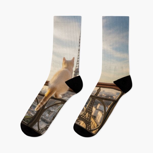 Item preview, 2 kittens looking at the Eiffel Tower during the day designed and sold by Losancestros.