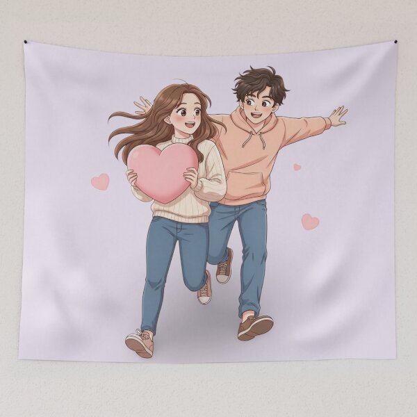 Item preview, Cute Anime Couple in Love designed and sold by Y-MOONSTAR.