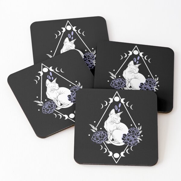 Item preview, Celestial Sphynx Moon Phases Crystals Peonies Geometric Diamond designed and sold by kaszczyszko.