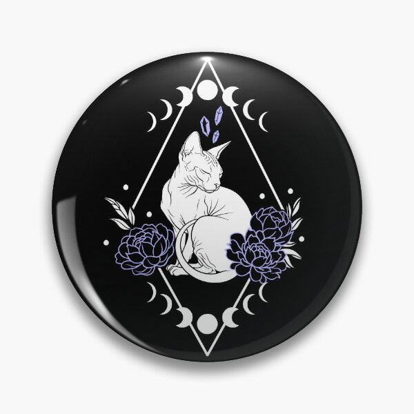 Item preview, Celestial Sphynx Moon Phases Crystals Peonies Geometric Diamond designed and sold by kaszczyszko.