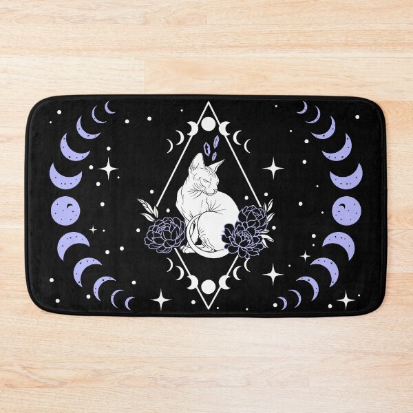 Item preview, Celestial Sphynx Moon Phases Crystals Peonies Geometric Diamond designed and sold by kaszczyszko.