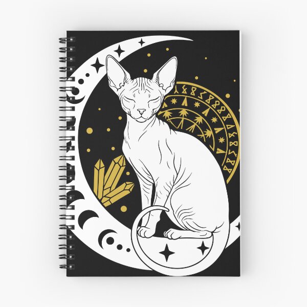Item preview, Celestial Sphynx Moon Phases Gold Geometry Crystals designed and sold by kaszczyszko.