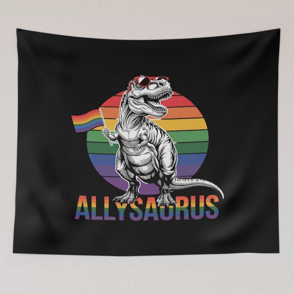 Item preview, Allysaurus LGBT Dinosaur Rainbow Flag Ally LGBT Pride 1  designed and sold by CombatTask.
