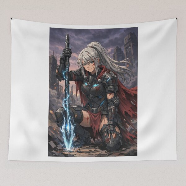 Item preview, Seraphina, Battle Worn Storm Spear Warrior designed and sold by Prayful.