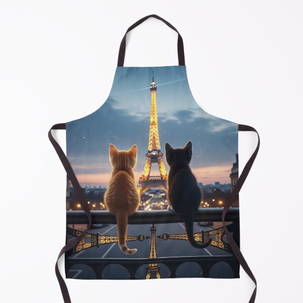 Item preview, Two kittens looking at the Eiffel Tower at night designed and sold by Losancestros.