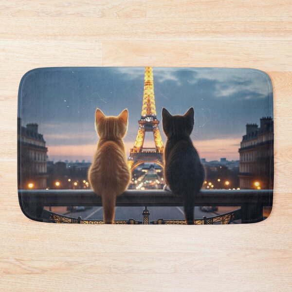 Item preview, Two kittens looking at the Eiffel Tower at night designed and sold by Losancestros.