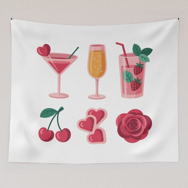 Item preview, Valentine Cocktail Icons designed and sold by VividTrails.