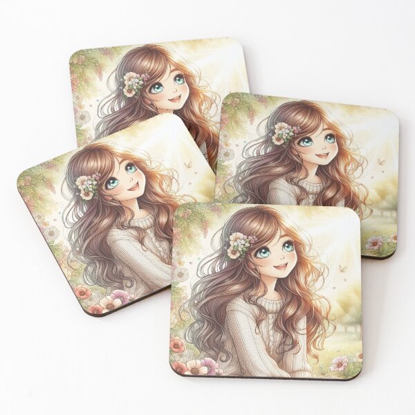 Item preview, Drawing of a girl with blue eyes designed and sold by EvaAnPi.