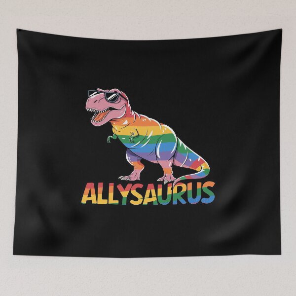 Item preview, Allysaurus Rainbow Flag Dinosaur LGBT Pride 1 designed and sold by MarryIsMonth.