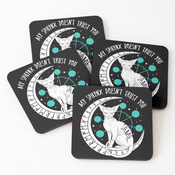 Item preview, Celestial Sphynx Sarcastic Humor Moon Magic Circle Solar designed and sold by kaszczyszko.