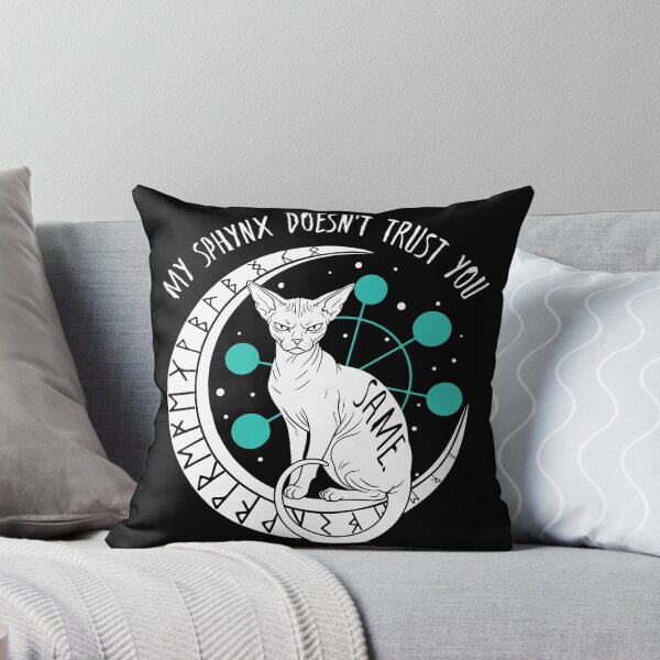 Item preview, Celestial Sphynx Sarcastic Humor Moon Magic Circle Solar designed and sold by kaszczyszko.