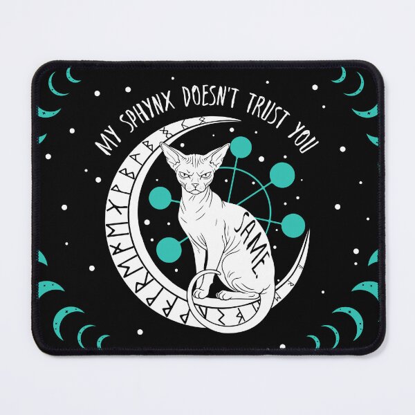 Item preview, Celestial Sphynx Sarcastic Humor Moon Magic Circle Solar designed and sold by kaszczyszko.