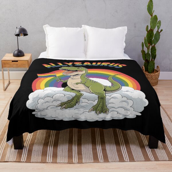 Item preview, Allysaurus T Rex Dinosaur Rainbows LGBT Gay Pride Flag 1 designed and sold by CombatTask.
