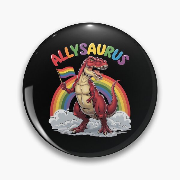 Item preview, Allysaurus T Rex Dinosaur Rainbows LGBT Gay Pride Flag T Rex  designed and sold by MarryIsMonth.