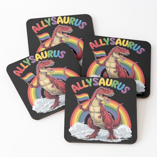 Item preview, Allysaurus T Rex Dinosaur Rainbows LGBT Gay Pride Flag T Rex  designed and sold by MarryIsMonth.