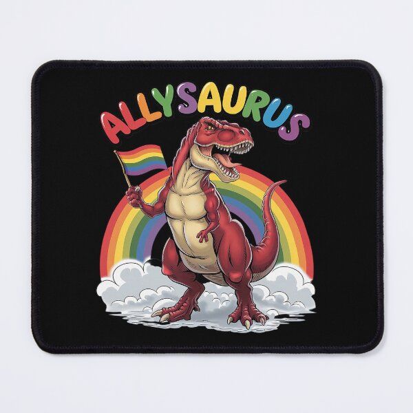 Item preview, Allysaurus T Rex Dinosaur Rainbows LGBT Gay Pride Flag T Rex designed and sold by MarryIsMonth.