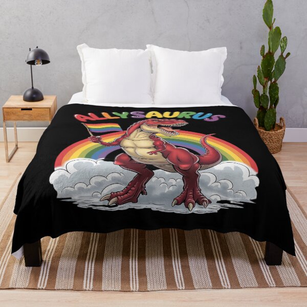 Item preview, Allysaurus T Rex Dinosaur Rainbows LGBT Gay Pride Flag T Rex designed and sold by MarryIsMonth.