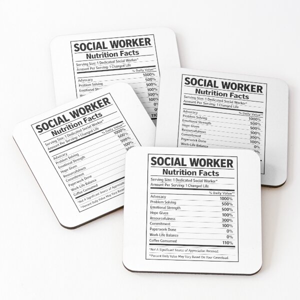 Item preview, Social Worker Nutrition Facts – Funny Social Worker Design designed and sold by GiftsCreek.