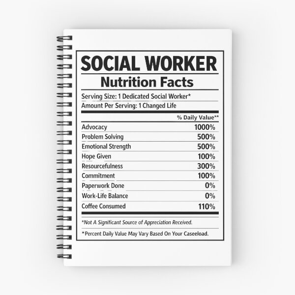 Item preview, Social Worker Nutrition Facts – Funny Social Worker Design designed and sold by GiftsCreek.