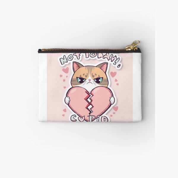 Item preview, Kawaii Grumpy Cat Anti‑Valentine’s – “Not Today, Cupid” v.2 designed and sold by PixelNest-Haven.