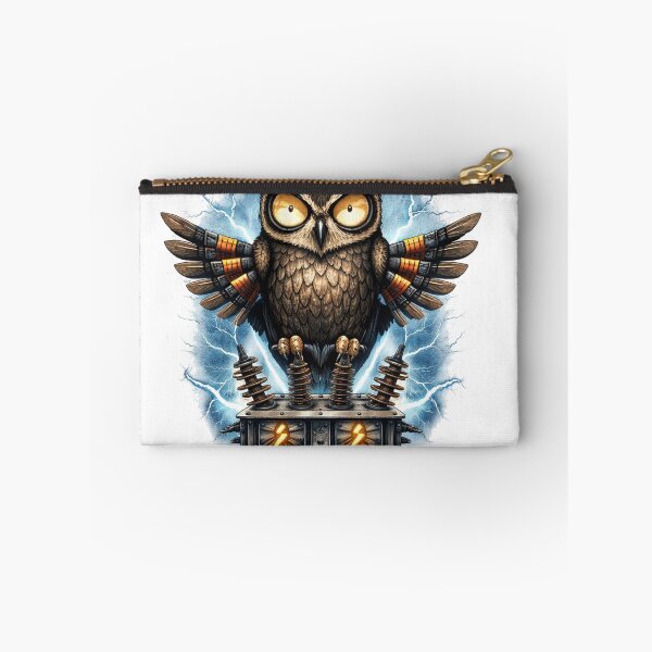 Item preview, Electric Owl Observing The Current Art designed and sold by HaciPrint.