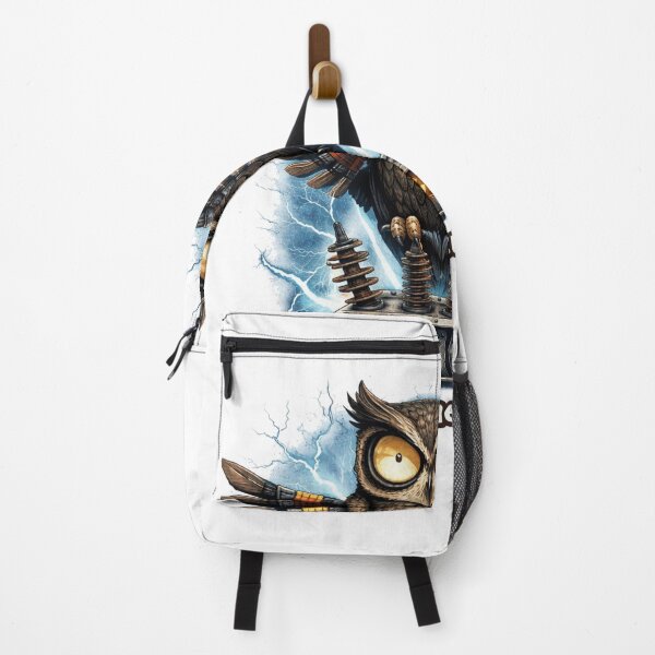 Item preview, Electric Owl Observing The Current Art designed and sold by HaciPrint.