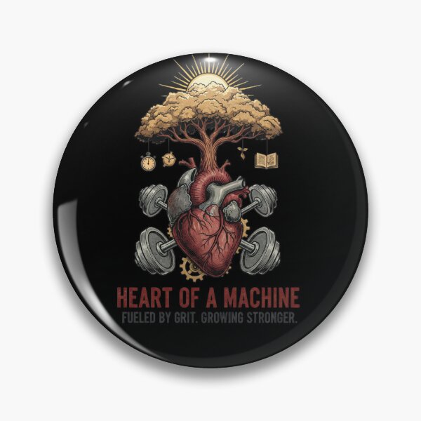 Item preview, Heart of a Machine - Fueled by Grit Gym Motivation designed and sold by SAMNagy.