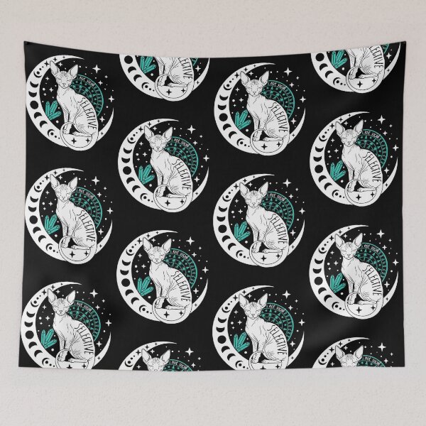Item preview, Celestial Sphynx Moon Crystals Sarcastic designed and sold by kaszczyszko.