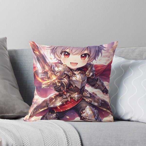 Item preview, Chibi Warrior with Silver Hair – Anime Fantasy Knight designed and sold by ChibiLOL.
