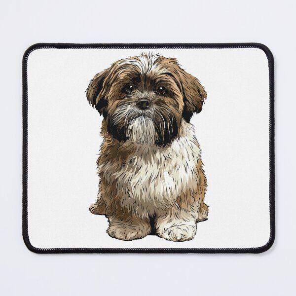 Item preview, Brindle and White Shih Tzu Dog Illustration designed and sold by whyitsme.