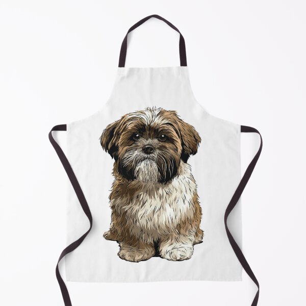 Item preview, Brindle and White Shih Tzu Dog Illustration designed and sold by whyitsme.