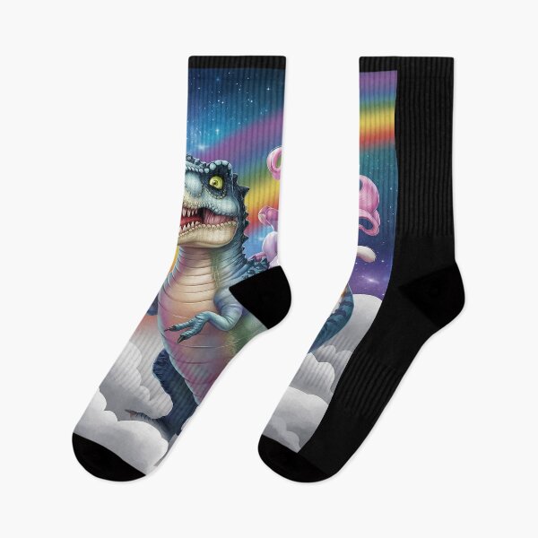 Item preview, Cat Unicorn Riding Dinosaur T rex Kitten Lover Space Galaxy designed and sold by MarryIsMonth.