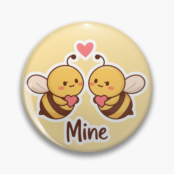 Item preview, Bee Mine – Kawaii Cute Bees with Hearts v.3 designed and sold by PixelNest-Haven.