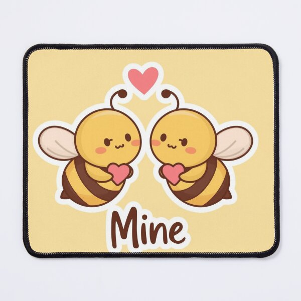 Item preview, Bee Mine – Kawaii Cute Bees with Hearts v.3 designed and sold by PixelNest-Haven.