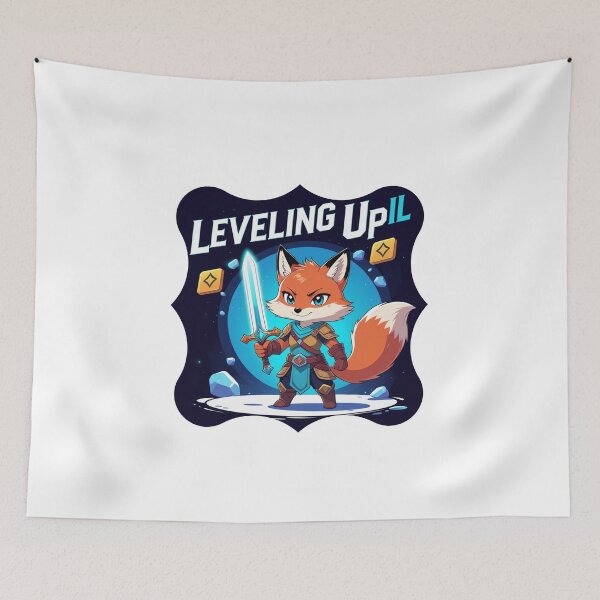 Item preview, Leveling Up IRL anime fox designed and sold by SloganSauce.