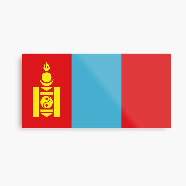 Mongolian Flag- Show your love for Mongolia! Metal Print