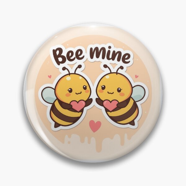 Item preview, Bee Mine – Kawaii Cute Bees with Hearts v.2 designed and sold by PixelNest-Haven.