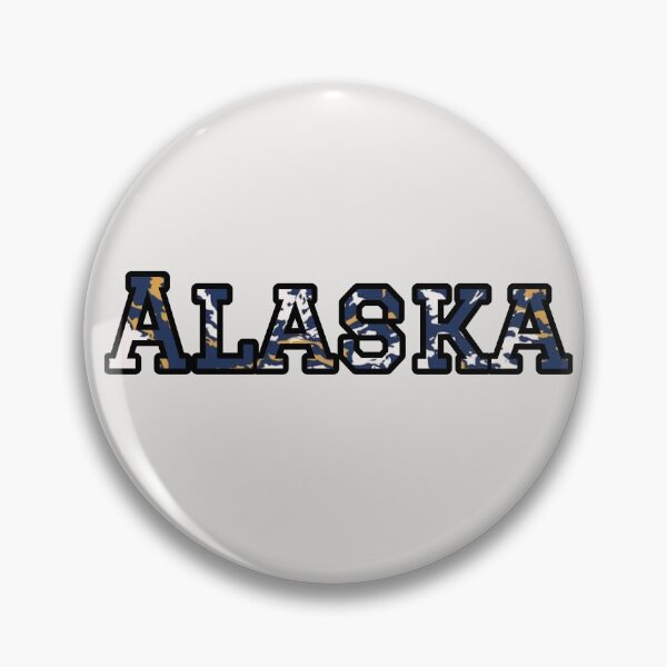 Item preview, Alaska Roots Lettering | Bold Blue & Yellow Camo Aesthetic designed and sold by Long Family Gifts.