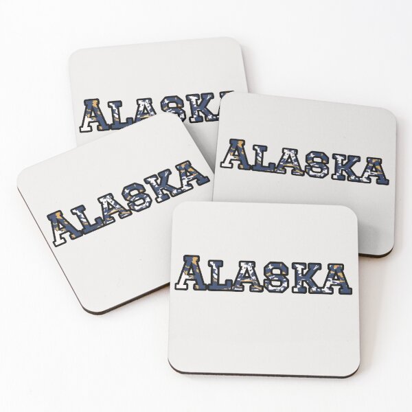 Item preview, Alaska Roots Lettering | Bold Blue & Yellow Camo Aesthetic designed and sold by Long Family Gifts.