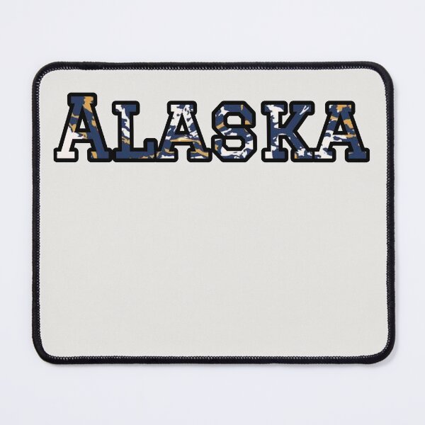 Item preview, Alaska Roots Lettering | Bold Blue & Yellow Camo Aesthetic designed and sold by Long Family Gifts.