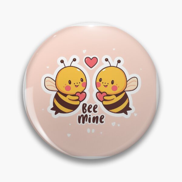 Item preview, Bee Mine – Kawaii Cute Bees with Hearts v.1 designed and sold by PixelNest-Haven.