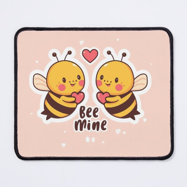 Item preview, Bee Mine – Kawaii Cute Bees with Hearts v.1 designed and sold by PixelNest-Haven.