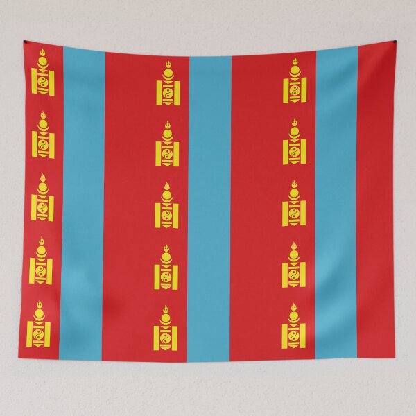 Item preview, Mongolian Flag- Show your love for Mongolia! designed and sold by AlaskaExtreme.