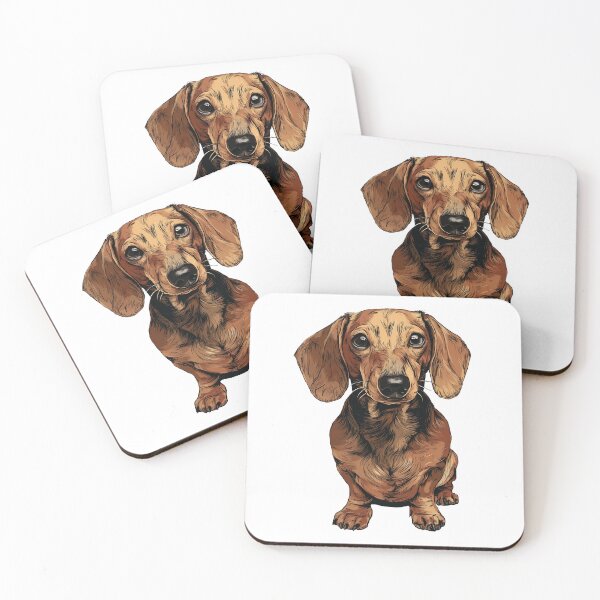 Item preview, Red Dachshund Dog Illustration designed and sold by whyitsme.