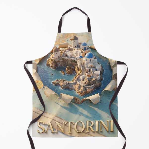 Item preview, Greece - Santorini Rising from the Map - minature diorama designed and sold by darekkocurek.