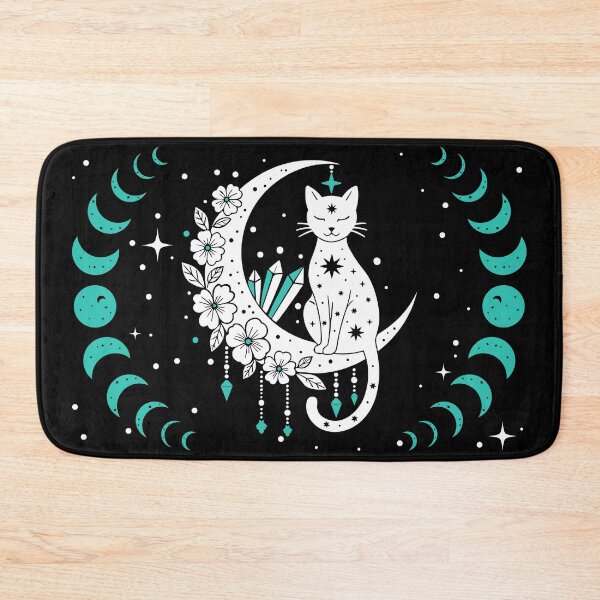 Item preview, Celestial Cat Moon Crystals Flowers Cozy-Magic designed and sold by kaszczyszko.
