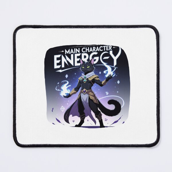 Item preview, Main Character Energy anime cat designed and sold by SloganSauce.