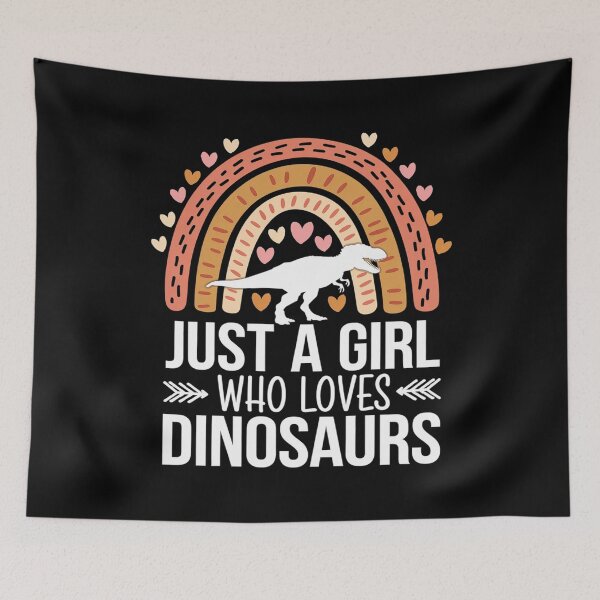 Item preview, Just A Girl Who Loves Dinosaurs Rainbow For Dino Lover  designed and sold by AquaKiev.