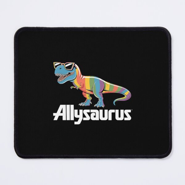 Item preview, Dinosaur Rainbow Flag Ally LGBT Allysaurus designed and sold by MarryIsMonth.