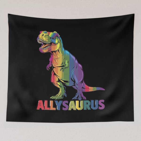 Item preview, Dinosaur Rainbow Flag Ally LGBT Allysaurus LGBT Pride 1  designed and sold by CombatTask.